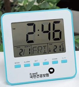 (넓은액정)시계 달력 온도계