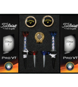 타이틀리스트 Pro V1 골프용품세트(골드)