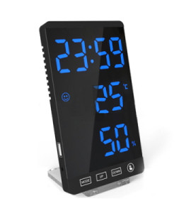 모던오피스 블랙 LED 스탠드 온도표시 디지털 시계 CA150